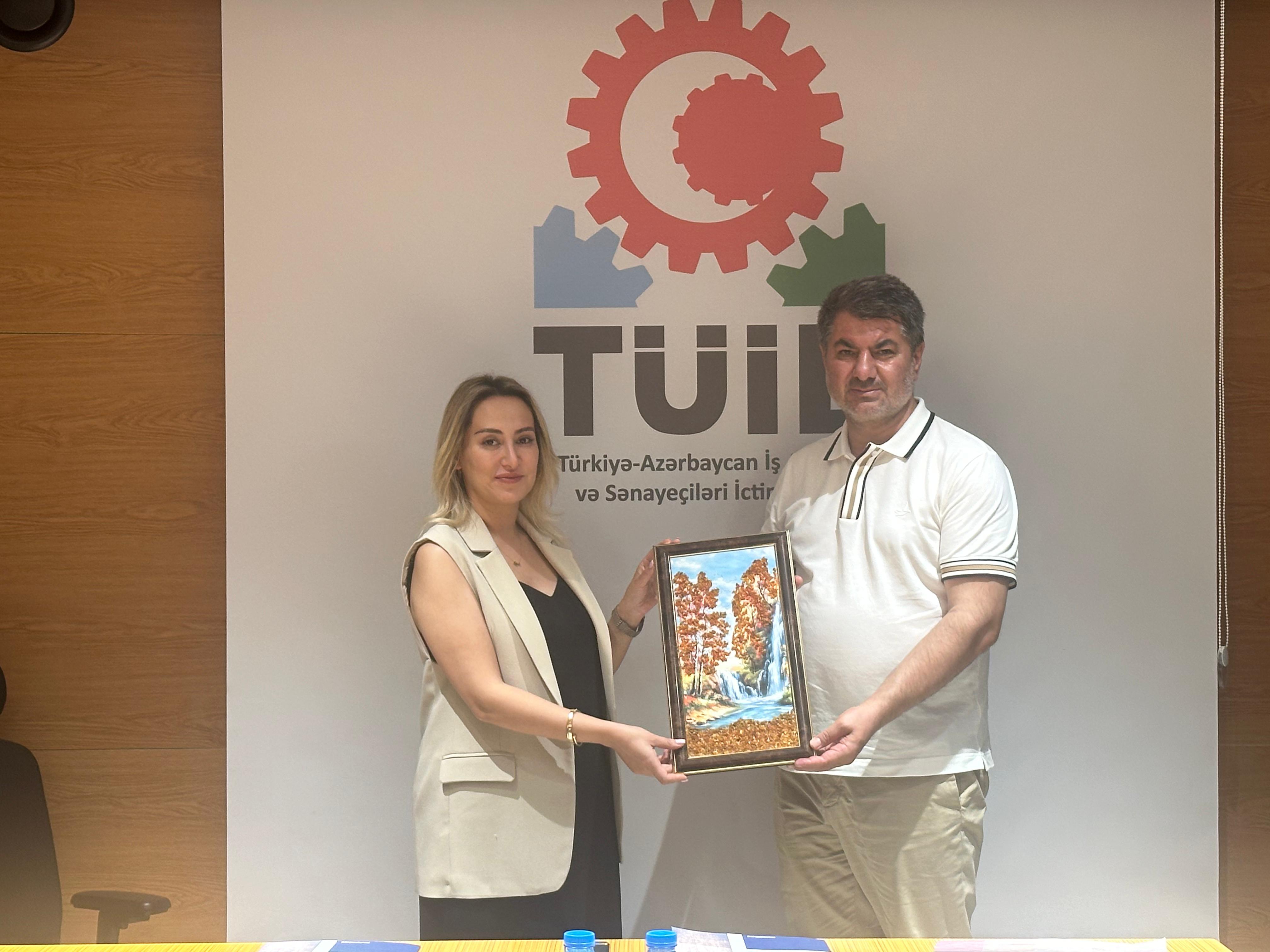 Türkiyə və Azərbaycan İş Adamları və Sənayeçilər (TÜİB) İctimai Birliyi İdarə Heyətinin sədri Hüseyin Büyükfırat Azərbaycan Toxumçular Assosiasiyasının sədri Mədinə Əliyeva ilə görüşüb.